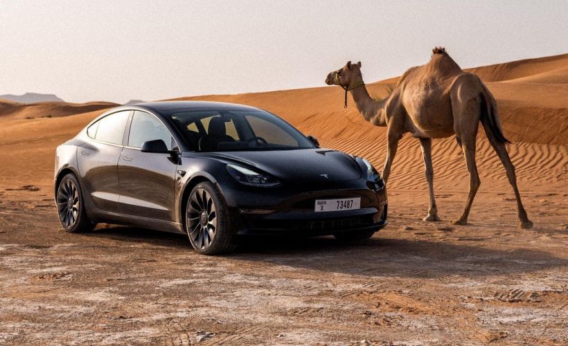 Tesla is now testing it vehicles in the desert!